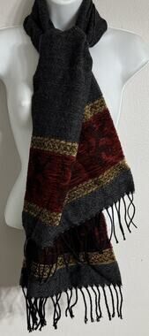 Calzeat of Scotland Celtic Woven Lion Jacquard Scarf Fringe Rectangle Women Men